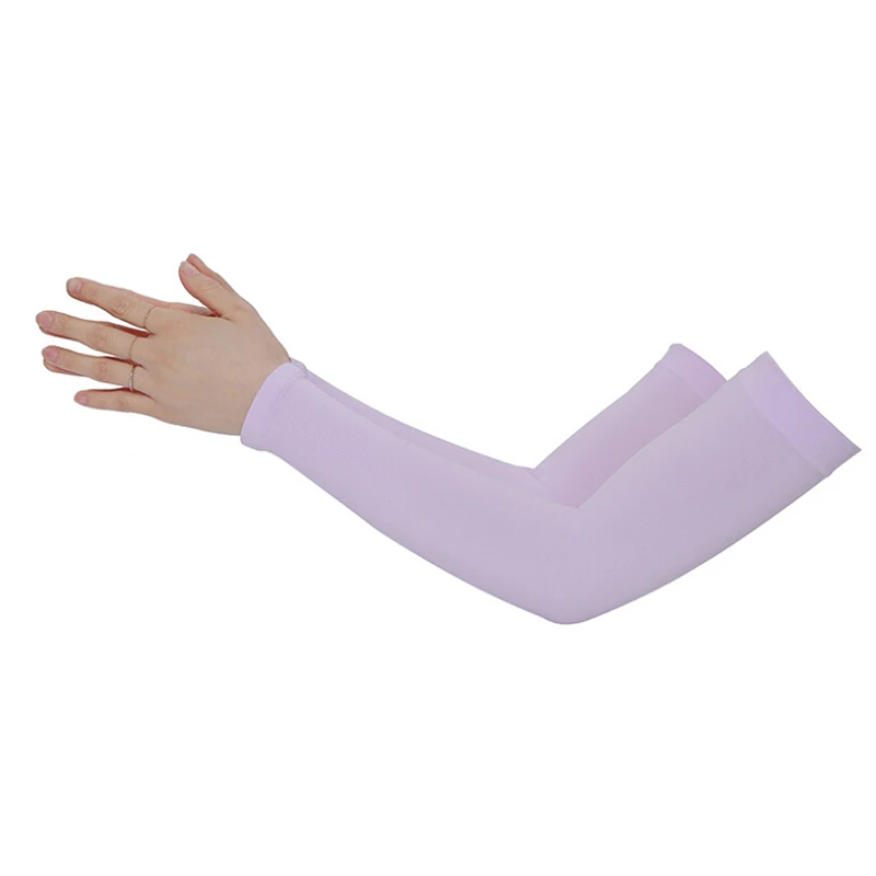 purple 1 пара высокоэластичная Спортивная ручная МАНЖЕТА УФ Защита от солнца крючок под большой палец сминание сопротивление половина напальчники для велоспорта Баскетбол - Цвет: purple