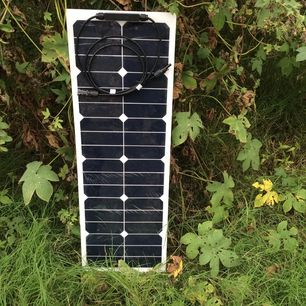 Новая 2 шт. солнечная панель 22 Вт sunpower Полу Гибкая зарядное устройство 12 В|semi flexible