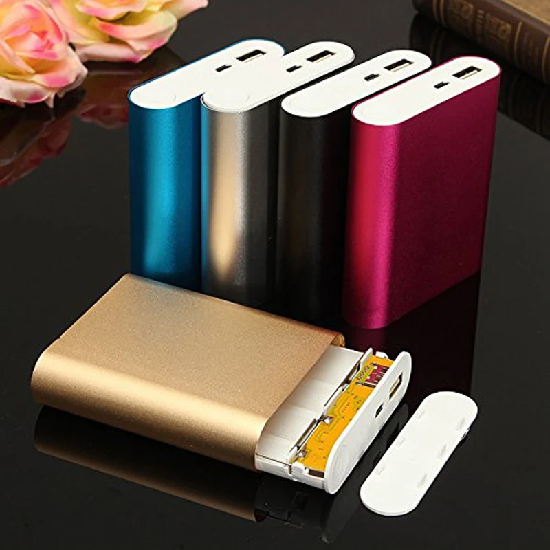 5V 1A USB 4X18650 Внешний Аккумулятор Чехол комплект зарядное устройство DIY коробка ультра тонкий для смартфона мобильная портативная батарея зарядное устройство