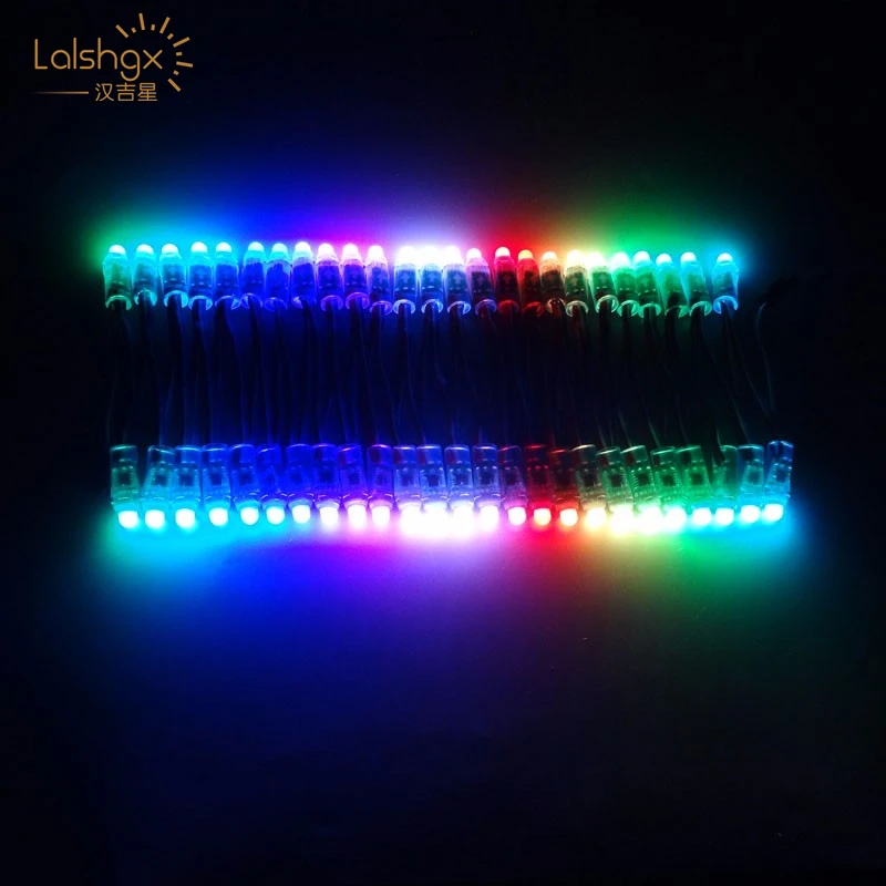 100 шт. DC5V/DC12V зеленый провод WS2811IC 12 мм светодиод с модулем RGB пиксельный светильник цифровой полный адресуемый RGB СВЕТОДИОДНЫЙ Пиксель Водонепроницаемый IP68