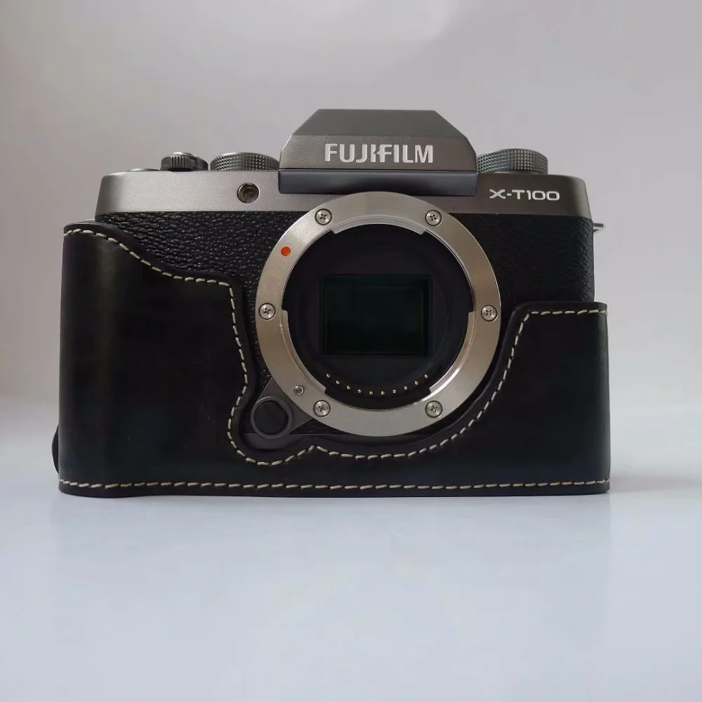 Чехол для Fujifilm Fuji XT100 XT 100 XT200 200 Camera Base PU с открытой батареей