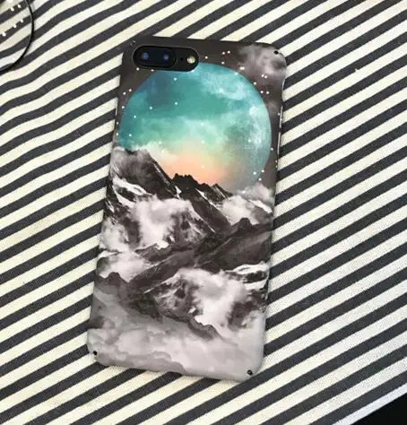 ha129 Fundas Coque для Iphone 6 S plus, 7, 7 plus, 6s 6 plus, 8, 8 plus, X Новое поступление природа пейзаж горы Луна рc Жесткий Чехол для мобильного телефона - Цвет: ha129