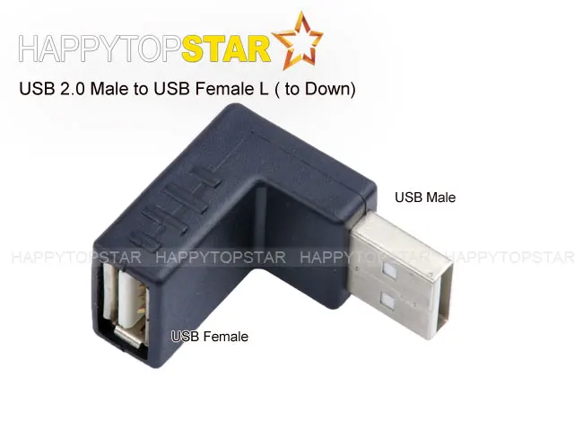 Угловой поворотный адаптер преобразователь USB 2 0 1 папа мама 480 М L (в вниз) легко