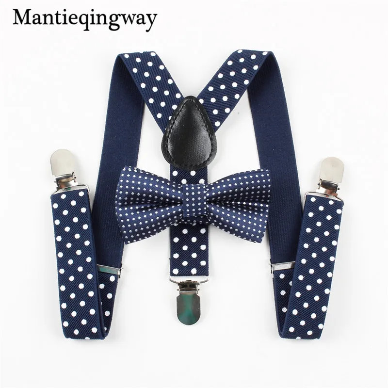 Комплект с бантом на подтяжках для мальчиков и девочек Детские Свадебные