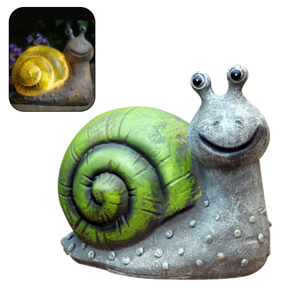 Snail В форме милых животных, яркая лампа для лужайки на солнечных батареях для домашних животных, живой светодиодный светильник, лампа для лужайки на открытом воздухе, садовый орнамент, собака, улитка, кролик, сова - Испускаемый цвет: Snail