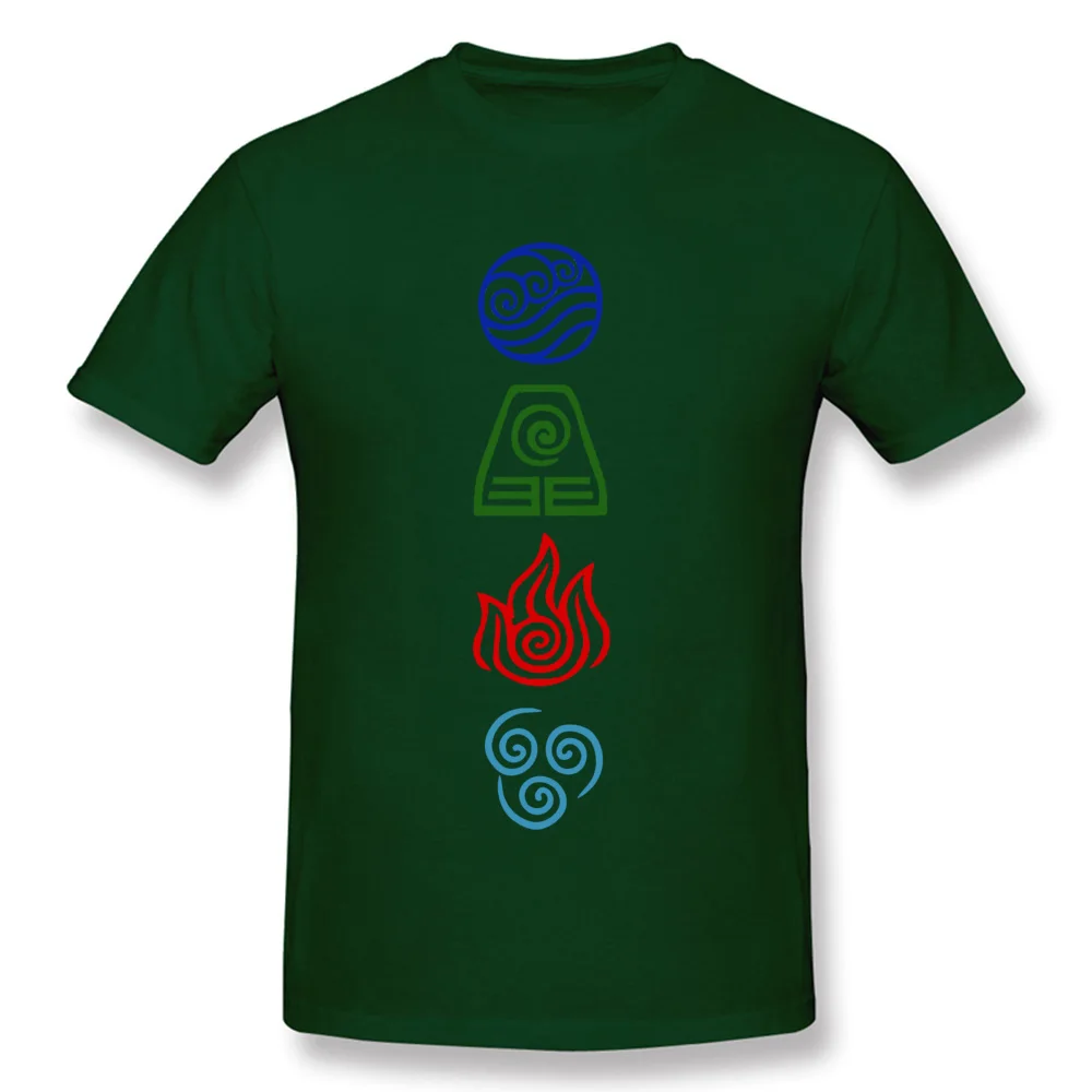 

Avatar Four Elements Symbol Print Tshirt The Last Airbender 100% Cotton Summer/Autumn Men Tops Shirts Tshirts Discount O Neck