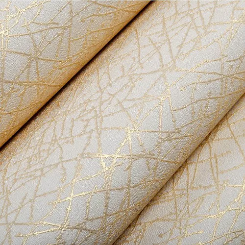 A01302 Beige Нейтральные однотонные современные Геометрические полосы текстурированные виниловые обои для стен золотые абстрактные ветви металлические обои - Цвет: A01302 Beige