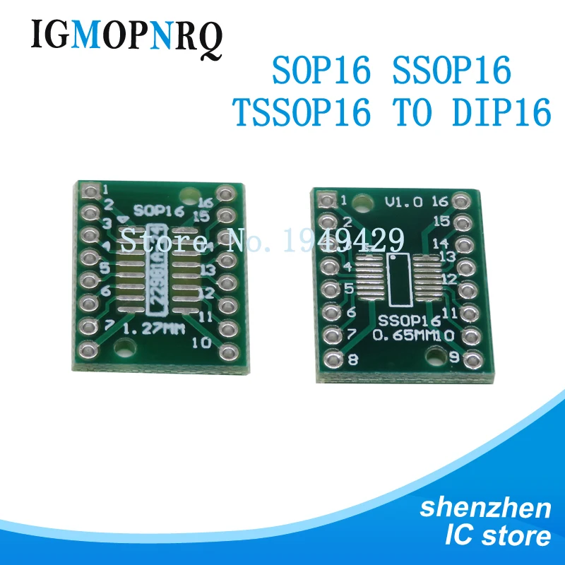 Плата преобразователя TSSOP16 SSOP16 SOP16 SMD в DIP16 IC плата модуля адаптеров пластины 0 65 мм