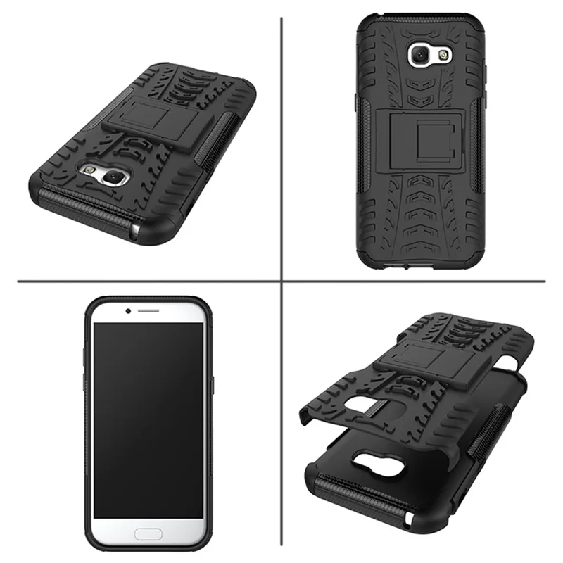R For Samsung Galaxy A5 2017 5.2 inch Silicon Cover Rugged Armor Kickstand Case SM-A520F TPU + PC Phone Cases |