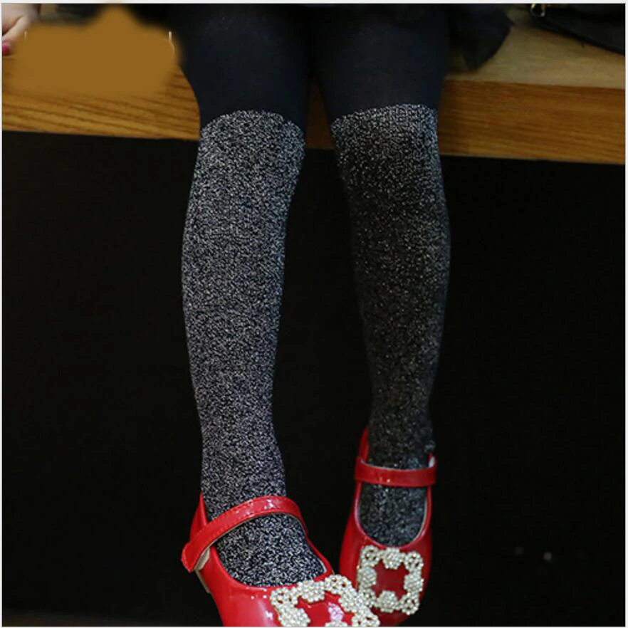 Распродажа штаны для больших девочек модные хлопковые блестящие леггинсы