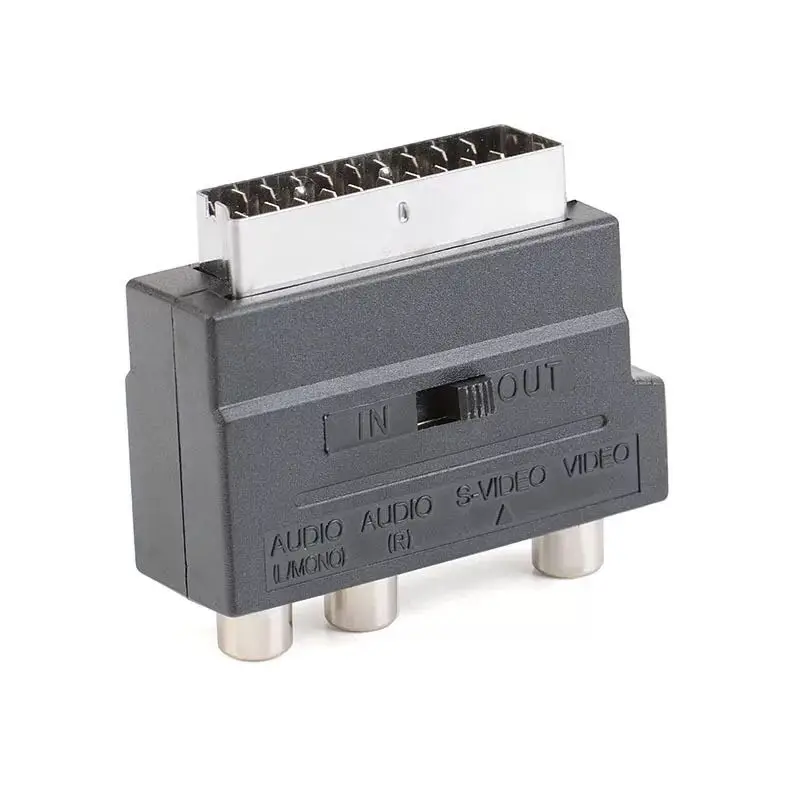 5 шт./лот 21 штырь SCART штекер для 3 RCA Женский S Video AV ТВ аудио разъем