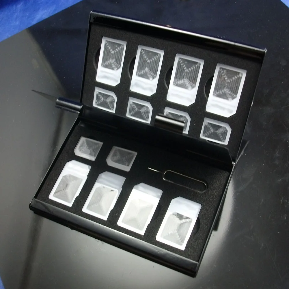 15 слотов алюминиевая карта памяти ase SIM Micro Nano sim карты Pin коробка для хранения