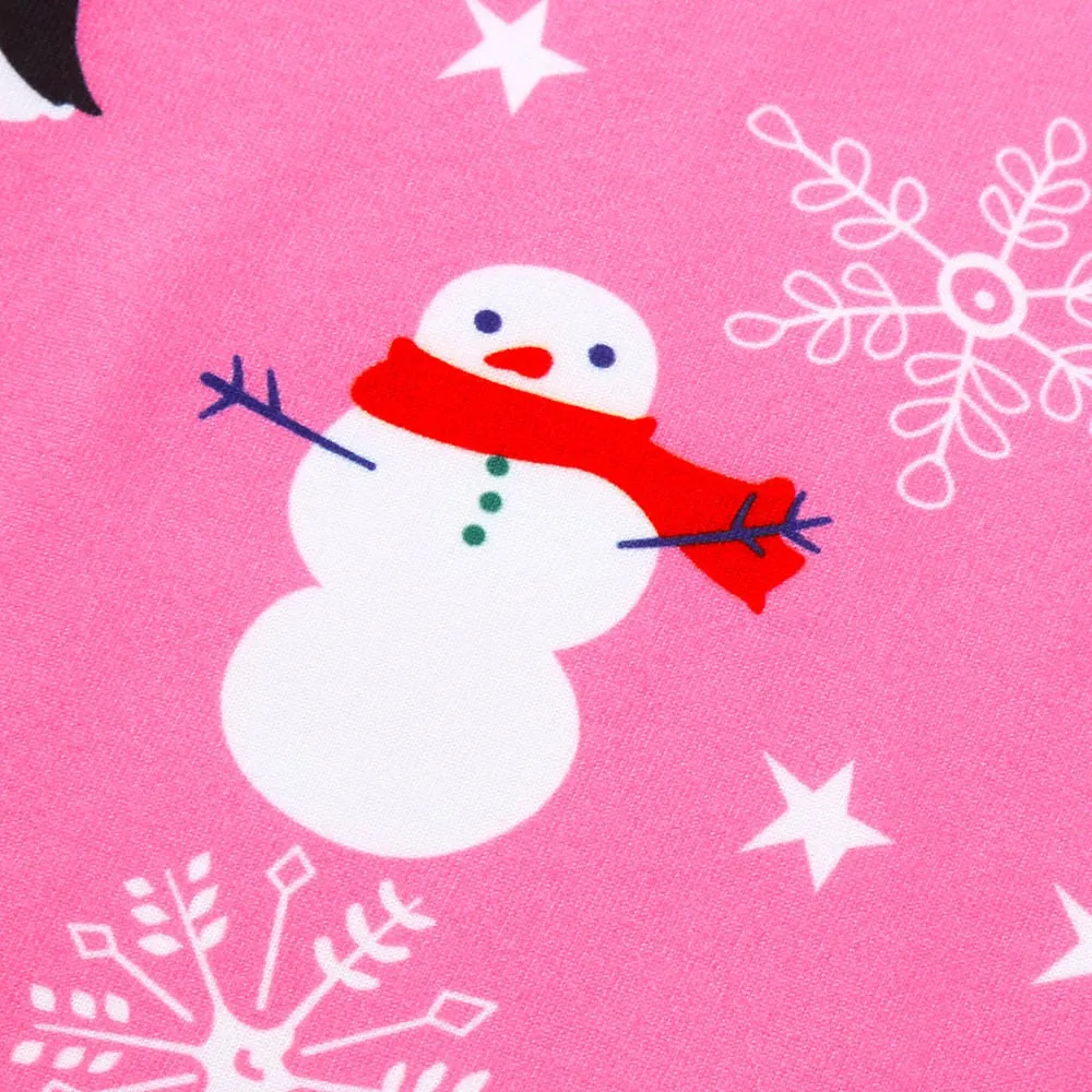 Kids Baby Boys Girls Fashion Christmas Cartoon Long Sleeve Tops+Cartoon Print Pant Set Clothes | Детская одежда и обувь
