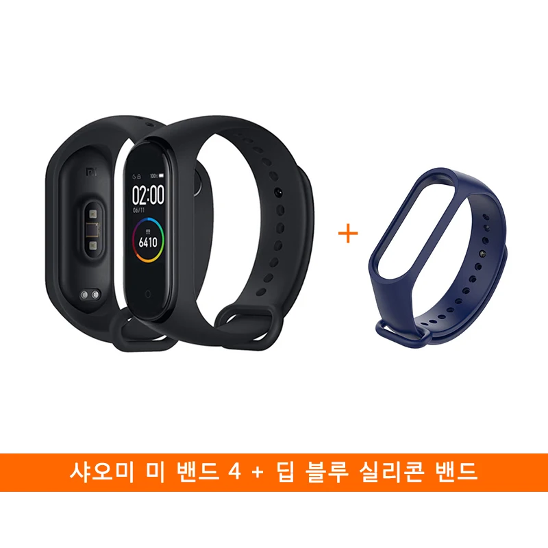 Deep Blue Silicone Глобальная версия Xiaomi mi Band 4 Smart mi band цветной экран Браслет Пульс фитнес музыка Bluetooth 5,0 50 м водонепроницаемый - Цвет: Deep Blue Silicone