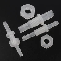 100pcs 38mm m6m10 pp thread pp straight connectors hex nut aquarium tank air pump fittings drinking water hose pagoda joints