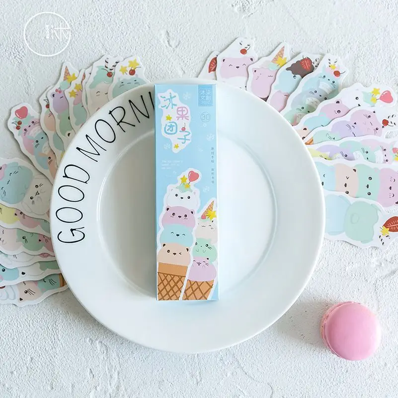30 шт./лот Climemo Bookmark милые Icecream Books маркеры для книг Подарочные Канцтовары школьный
