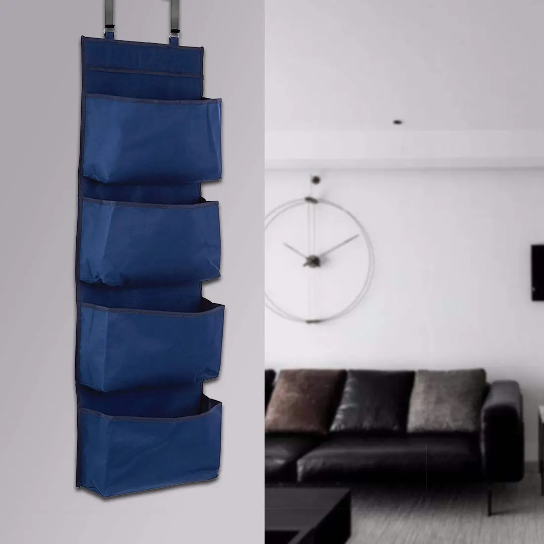 

4 Grids No Hook Storage Bag Wall Hanging Organizer Containing Toys Decor Pocket Pouch Home Decor Hanging Bag