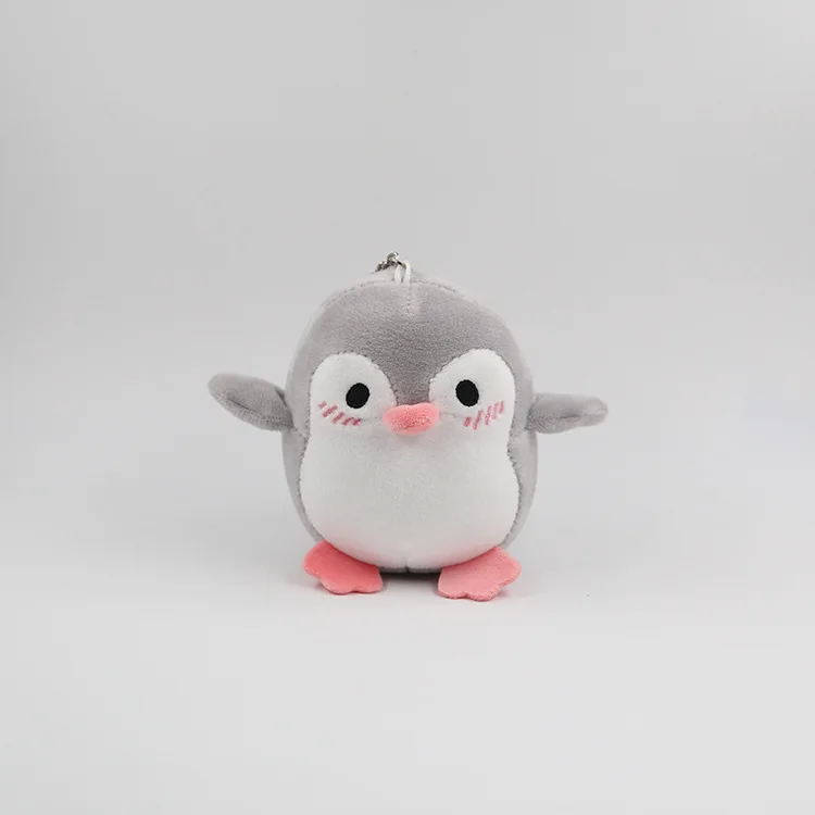 Серый Kawaii пингвин плюшевые игрушки чучело кулон плюшевый брелок сумка Подвеска Маленькая кукла-подвеска Свадебная детская игрушка - Цвет: Серый
