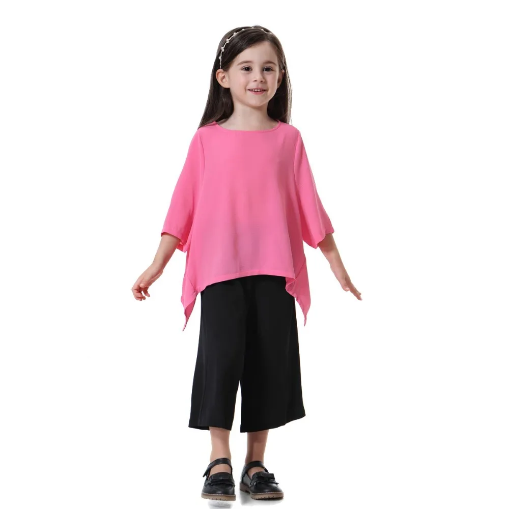 Muslim Children Clothing Top Shirt Pants 2pcs Sets Kids Girl Suits Robe Kimono Jubah Ramadan Middle East Arab Islamic | Тематическая