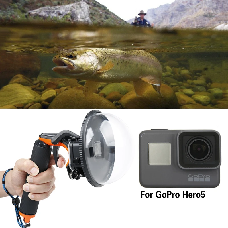 Чехол для подводного дайвинга ORBMART 30 м для Go Pro Gopro Hero 8 5 6 7, черный, с стабилизатором, триггер, рукоятка