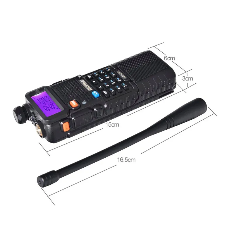Baofeng UV-5R 3800mAh Портативная рация 5 Вт Двухдиапазонная рация UHF 400-520MHz VHF 136-174MHz UV 5R двухсторонняя портативная рация