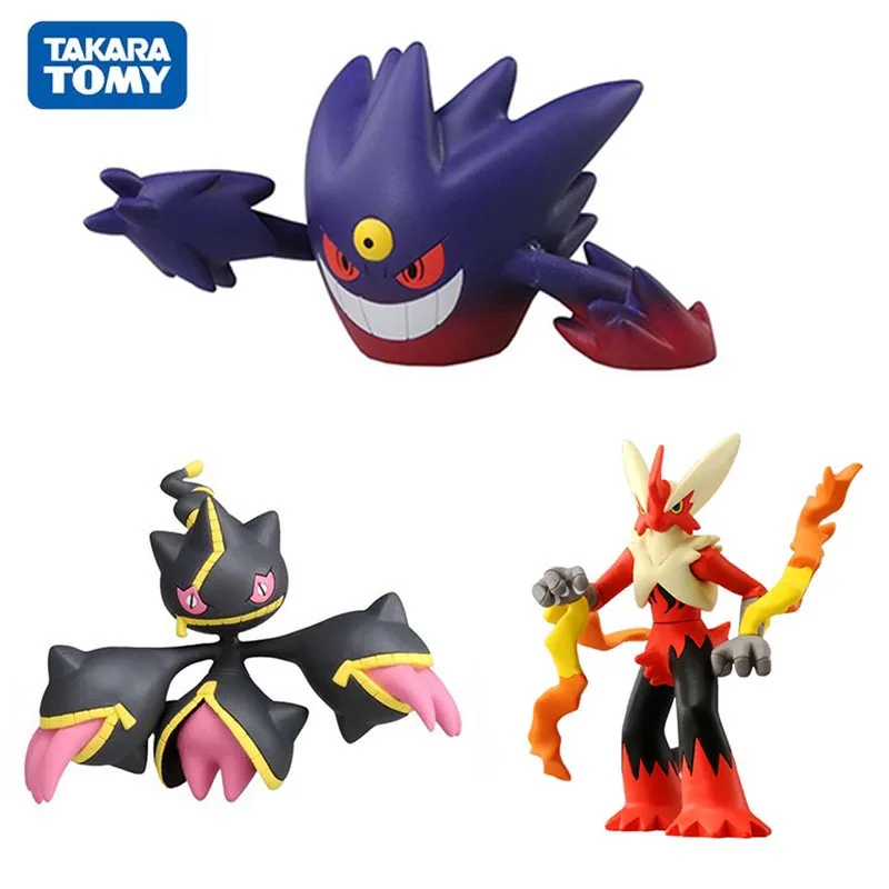 TAKARA TOMY POKEMON MEGA серия Gengar/Blaziken/Banette фигурка модель игрушки украшение комнаты игрушки для детей