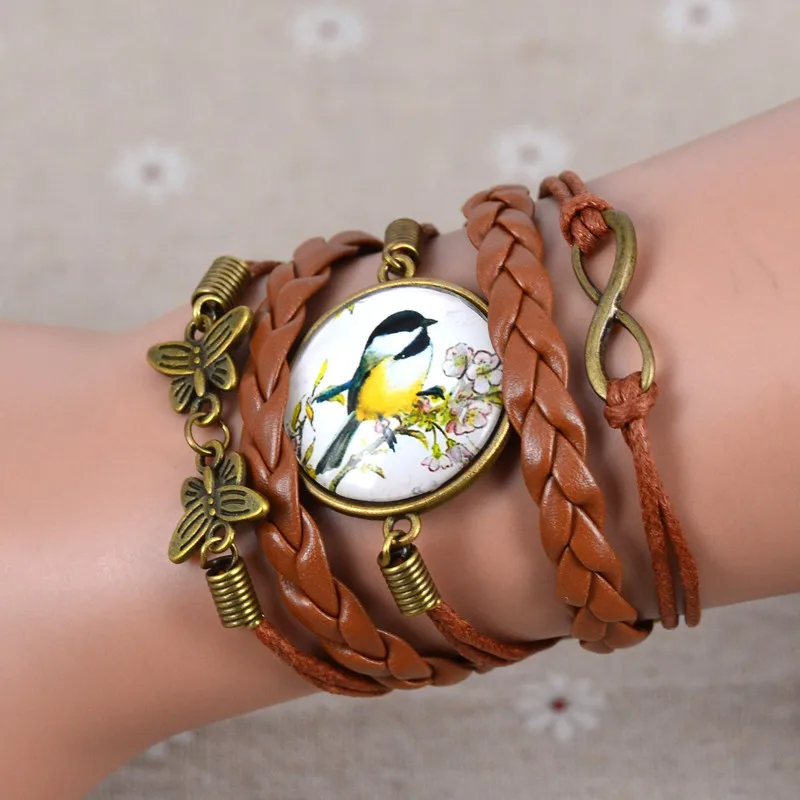 2017 женский и мужской многослойный Плетеный браслет Infinity Friend из камней Ювелирные