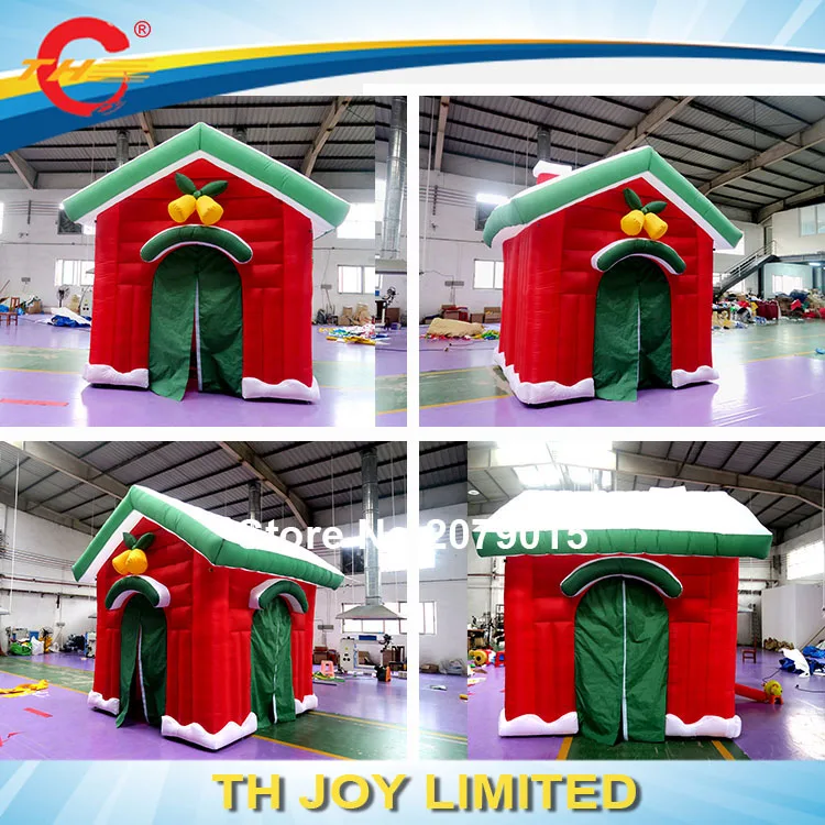 Новый дизайн 2017 Рождественское украшение надувной домик Санта-Клауса Санта-грот