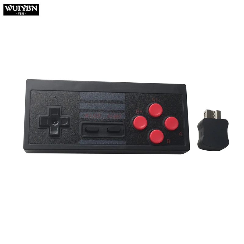 Черный NES Classic Edition Беспроводной контроллер 2,4 ГГц проводной джойстик игровой контроллер SNES super для nintendo классический мини пульт дистанционного управления консоли - Цвет: Черный