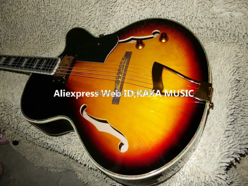 Новое поступление Sunburst Classic One Pickup Джаз Позолоченные элементы гитары s Лидер