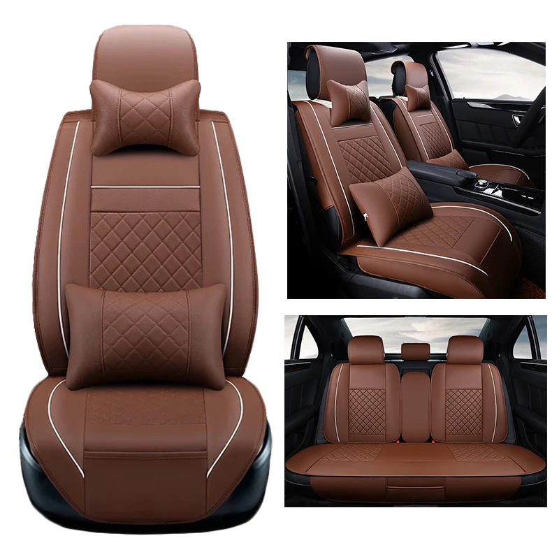 Подходит для сиденья для Subaru Forester 2009/2013/ чехлы на сиденья набор для автомобилей Искусственная кожа подушки сиденья средства ухода за кожей Шеи поддержка подголовник автомобиля