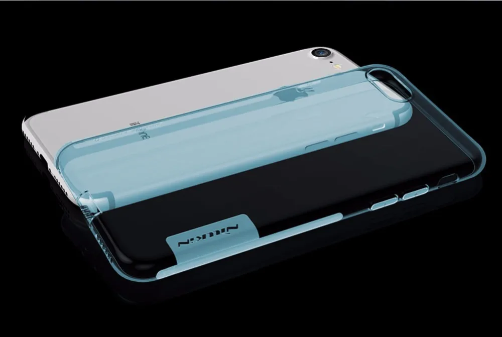 NILLKIN для iPhone 7 8 Plus Чехол Мягкий ТПУ силиконовый прозрачный чистый чехол для Apple iPhone7 iPhone8 Plus задняя крышка+ Пылезащитная заглушка
