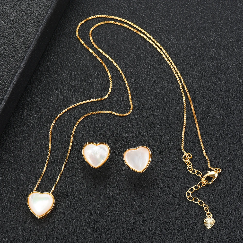 GODKI Подвески Многоцветный Кристалл Сердце Штабелируемый кулон ожерелье серьги