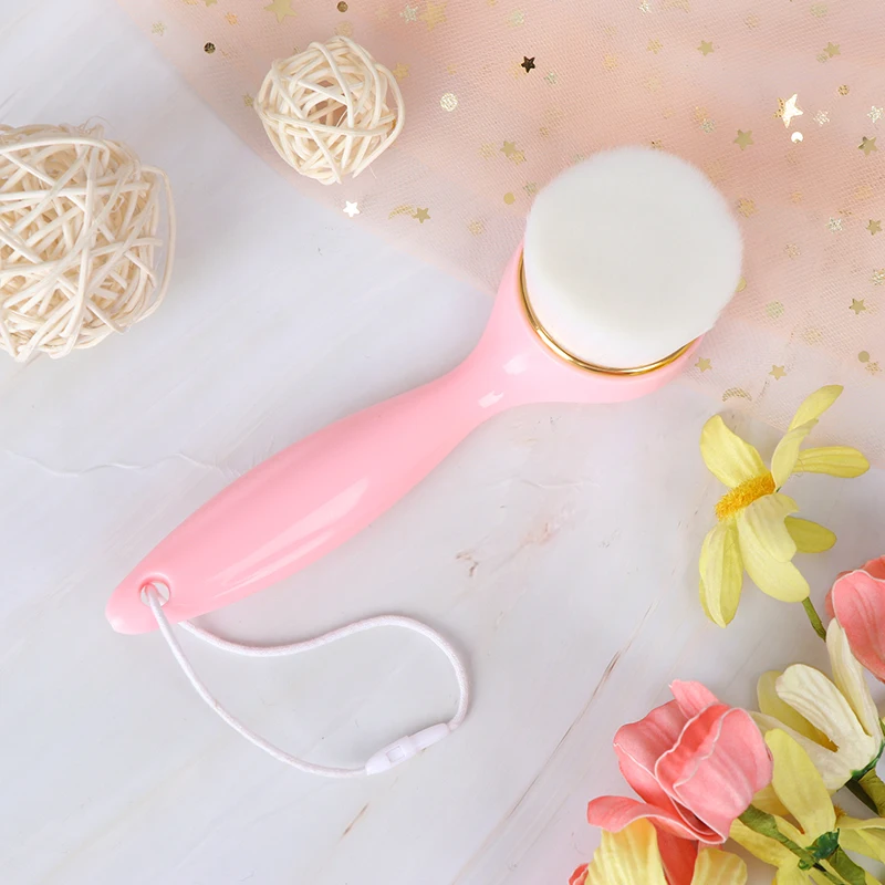 Nylon Face Washing Brush Facial Superfine Fibre Soft Deep Pore Cleansing Massage With Long Handle Beauty Tool | Красота и здоровье