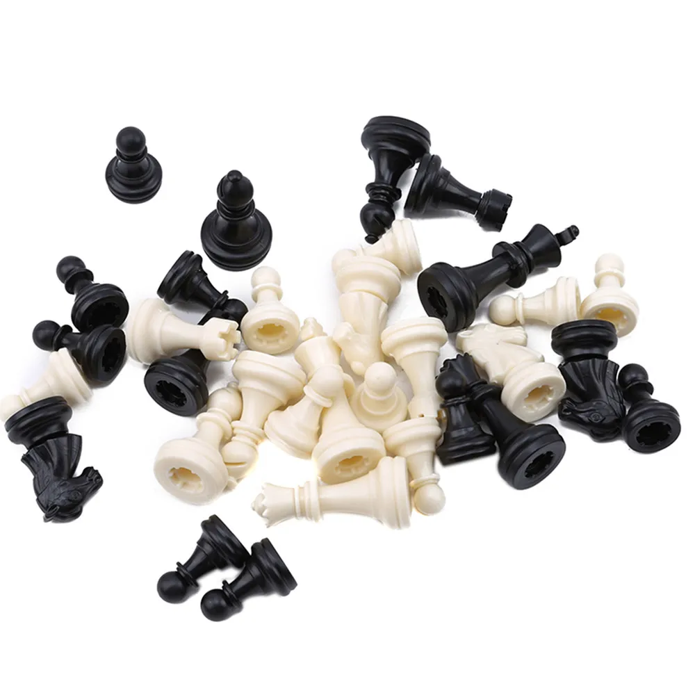 Ellenmar Chess Board Game Pieces Set International Complete Chessmen White and Black | Дом и сад