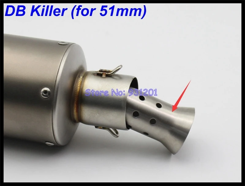 Inlet 51mm 61mm Motorcycle Exhaust Pipe Muffler AR Austin Racing Universal Carbon Fiber Motorbike Muffler Exhaust DB Killler