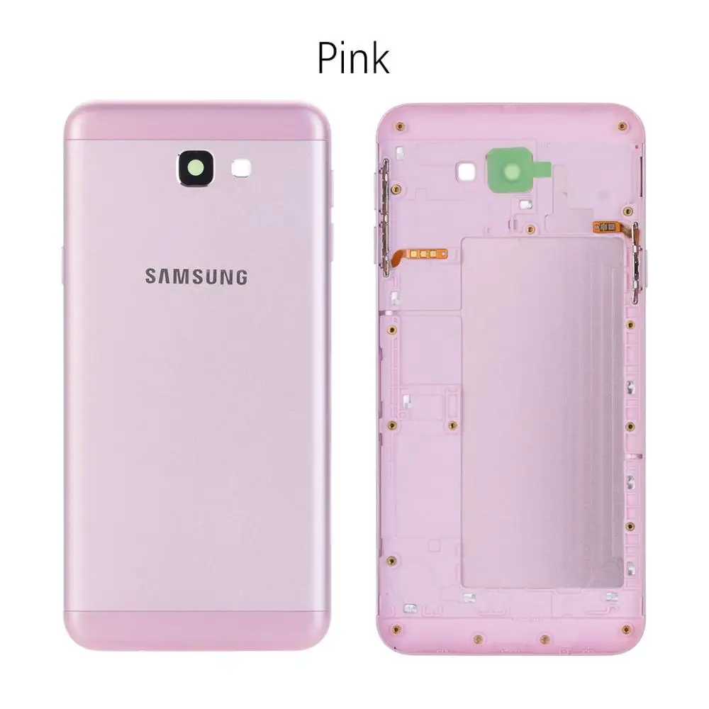 Батарея задняя крышка для samsung G570 J5 премьер сзади Корпус Батарея двери случае Запчасти для авто - Цвет: pink