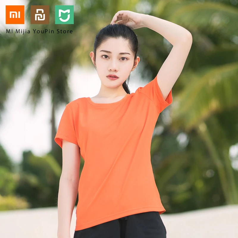 Xiaomi ZENPH Быстросохнущий светильник, дышащая, с коротким рукавом, Спортивная, удобная, Finess Sport T-shir-ts, быстросохнущая рубашка для мужчин и женщин