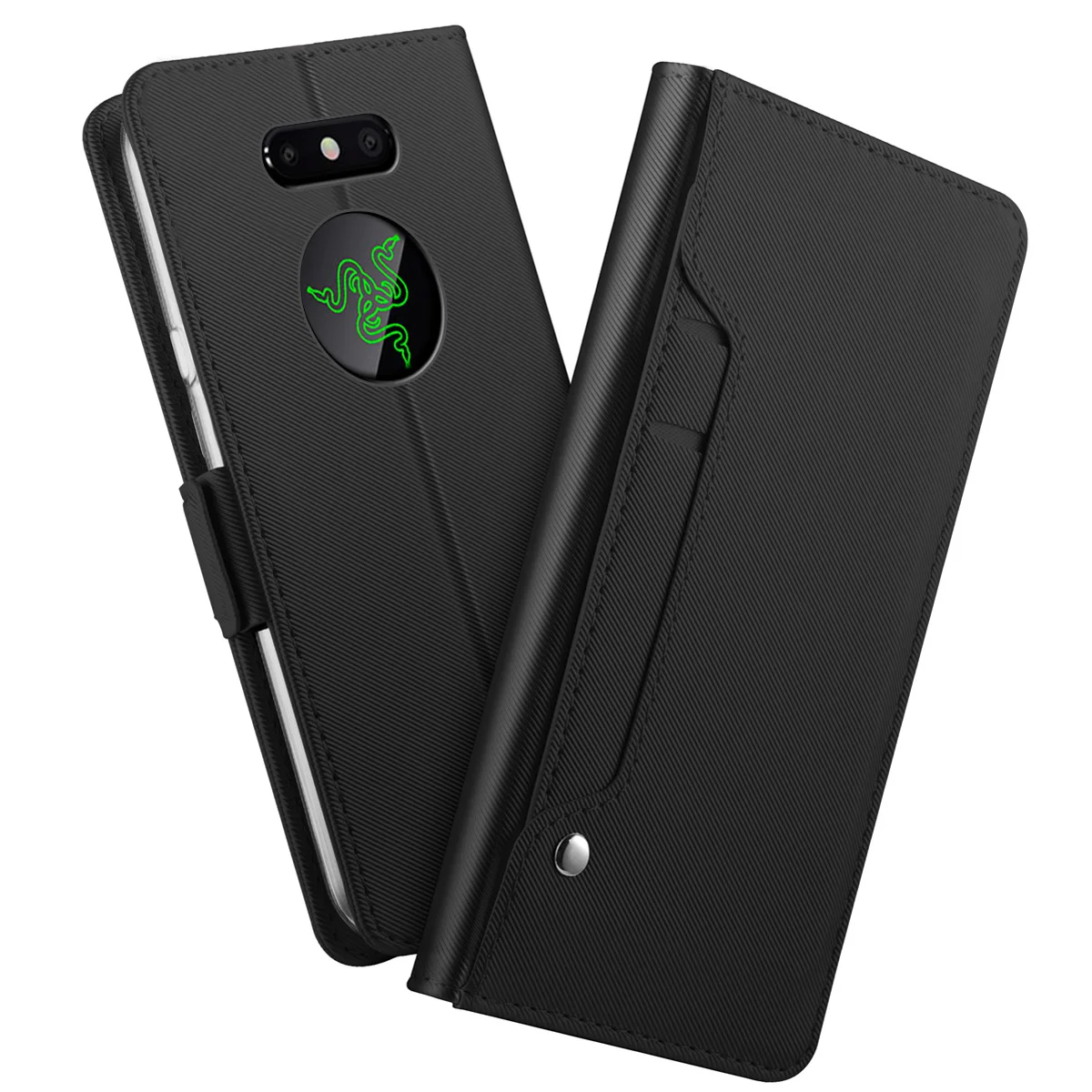 Роскошный чехол CASEWIN из искусственной кожи для телефона razer 2, чехол с поворотной картой, карманное зеркало, откидная подставка, чехол-Бумажник для телефона razer 2