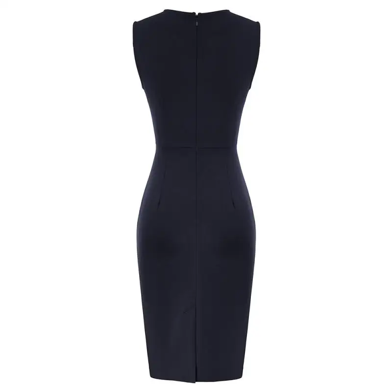 Классические платья-карандаш для женщин однотонное офисное женское платье без