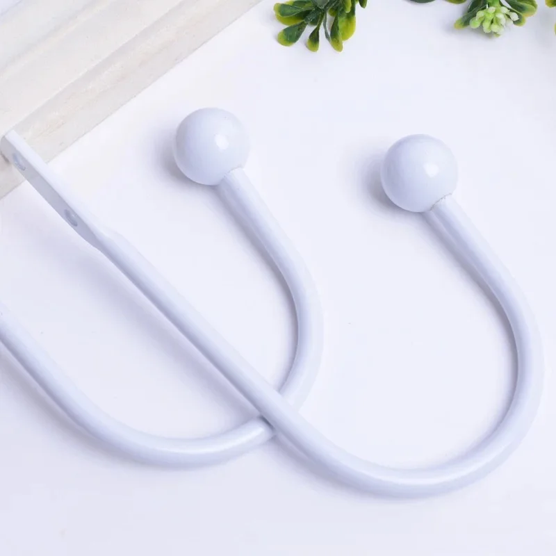 2 шт U Стиль шторы галстук обратно металлические Tieback держатели Настенные Крючки вешалка домашний декор - Цвет: F