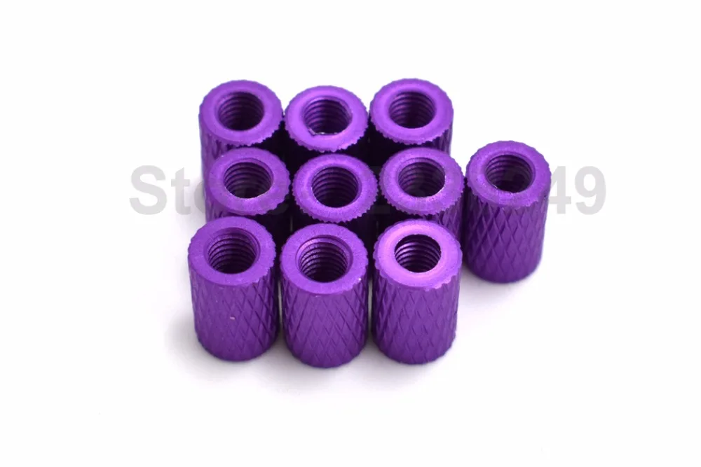 10 шт. М3*8 8 мм Фиолетовый Сетчатая Шаблон Резьба цветок Алюминиевого Standoff Spacer Для RC