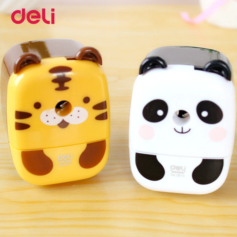 Deli прекрасный 2017 Канцтовары панда точилка для карандашей Kawaii подарок детей