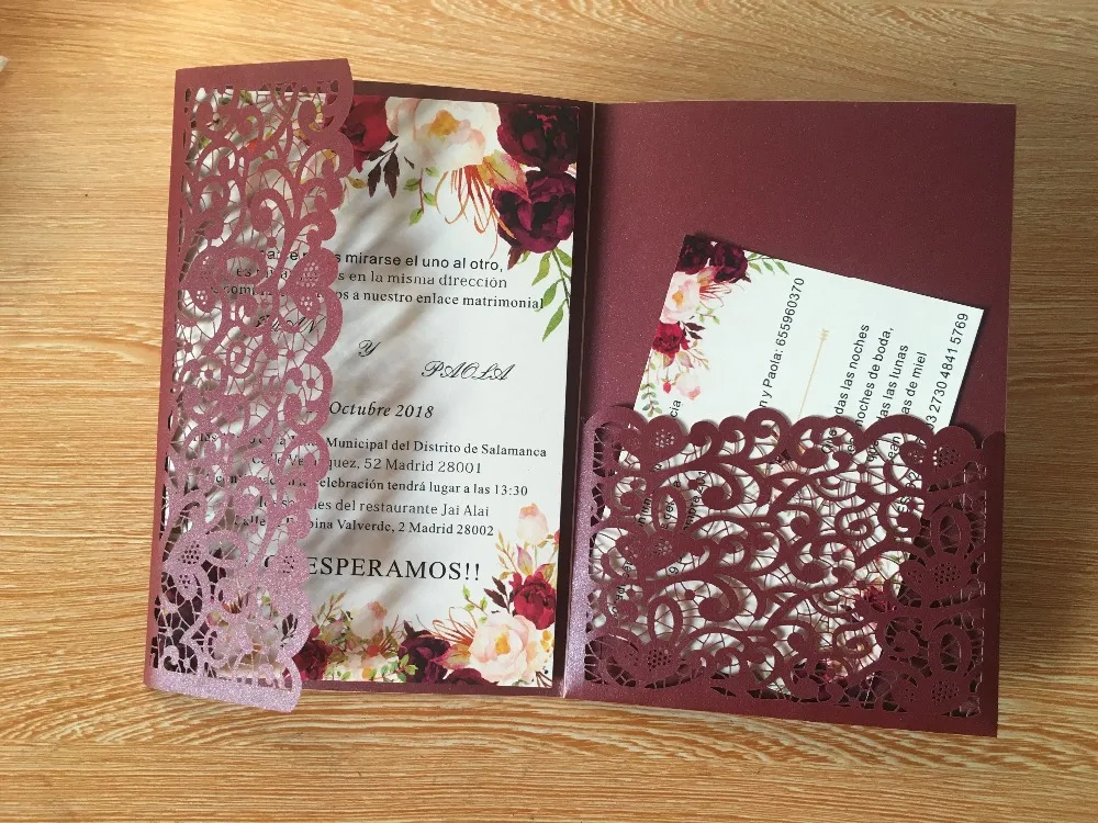 1 шт. образец изящных цветов тройного сложения карманная лазерная резка оптовая