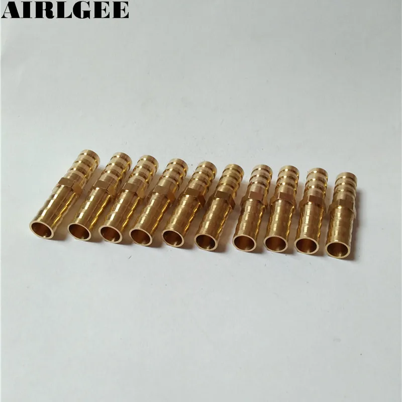 10pcs Brass 8mm OD Equal Straight Barb Fitting Adapter for Pneumatic Air Hose Connectors | Parts