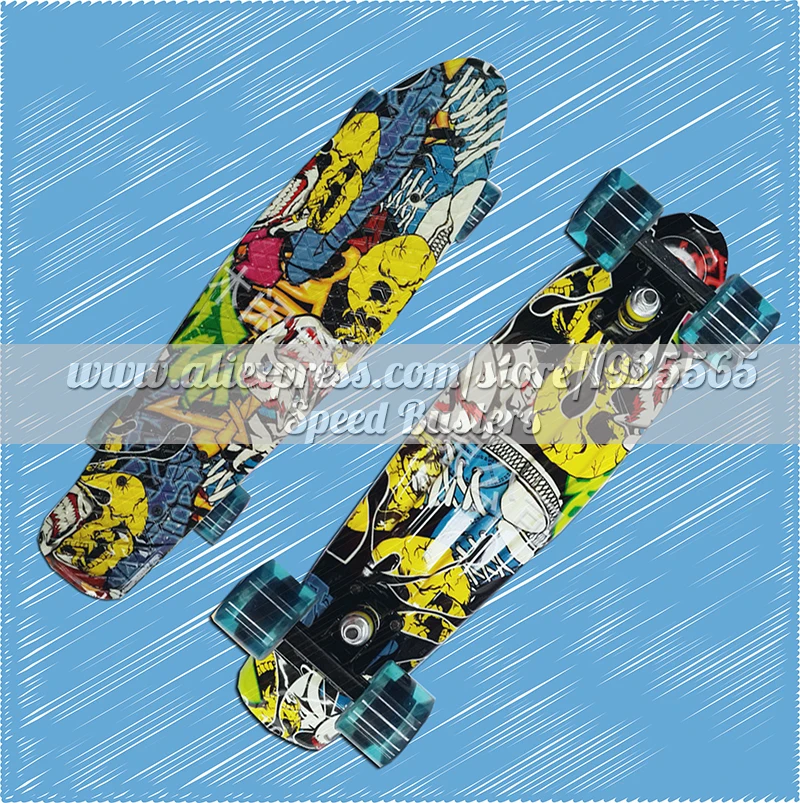 Доски для скейтборда kaykay paten 22 griptape в стиле ретро Лонгборд Круизер колеса
