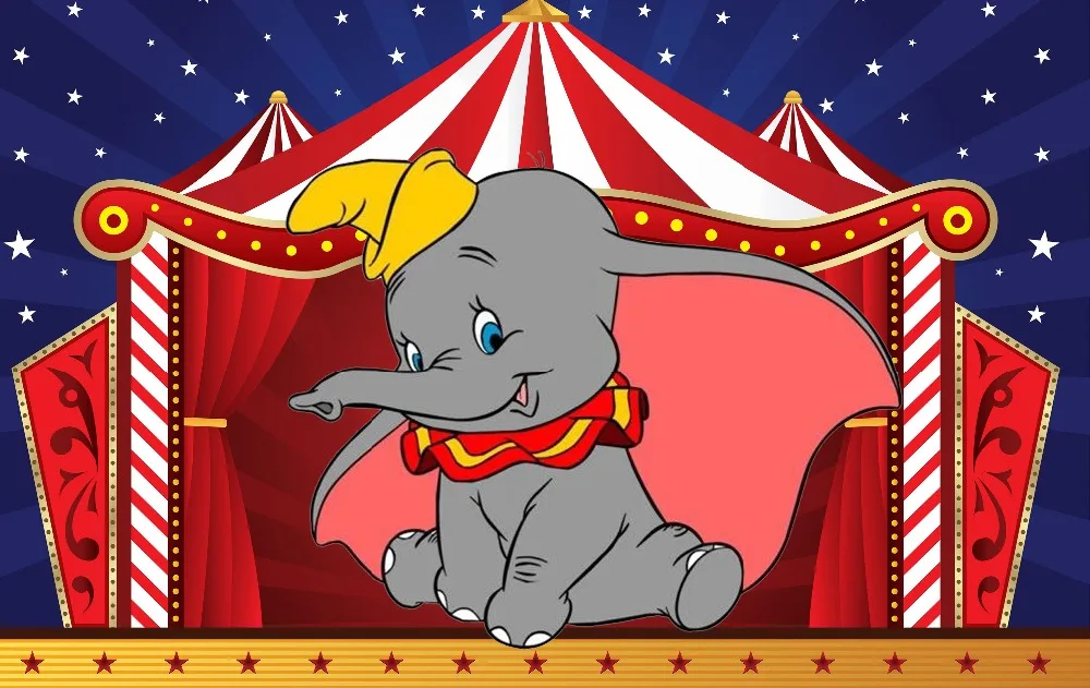 Фон для студийной фотосъемки Sensfun Circus Party с изображением слона на заказ виниловая