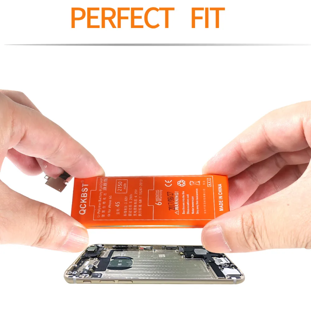 QCKBST 2150mAh литий полимерный аккумулятор и бесплатные инструменты для ремонта iPhone 4S