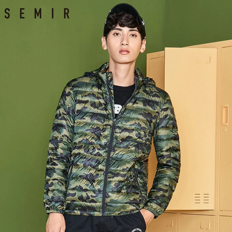 SEMIR Легкая стеганая куртка мужская зимняя Корейская версия Короткий Красивый