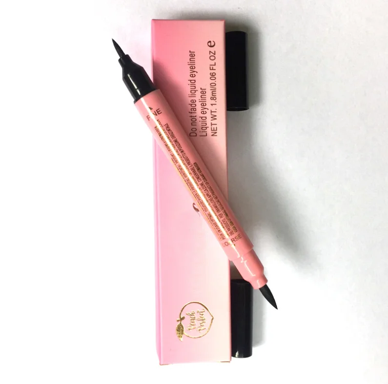 Новый макияжная подводка для глаз двойной не выцветает жидкая 1 8 мл черный +